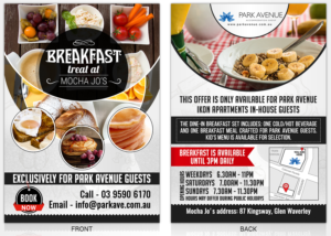 Serviced Apartment Business - Flyer Design for Breakfast Offer | Flyer-Design von SAI DESIGNS