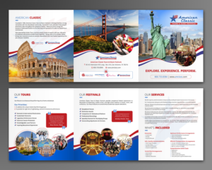 Brochure for International and Domestic Festival & Music Student Tour Company  | Brochure Design by ecorokerz