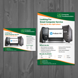 Computer Sales and Repairs business, 1/4 and 1/2 page advertisement | Newspaper Ad Design by Schöpfer