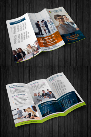 US Recruiting Firm Needs Dynamic Tri-Fold Brochure | Brochure Design by ecorokerz