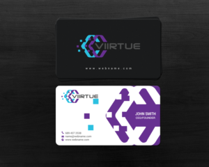 Viirtue business card design | Business Card Design by chandrayaan.creative