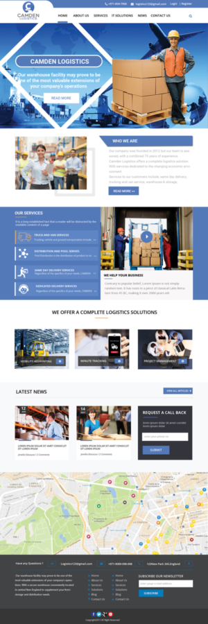 Web Design by Deepak Diwan for Camden Logistics | Design #16214549