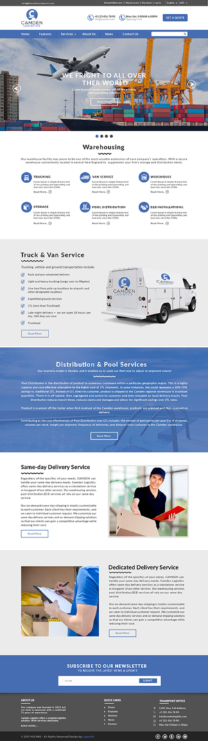 Web Design by bdesigner9 for Camden Logistics | Design #16175332