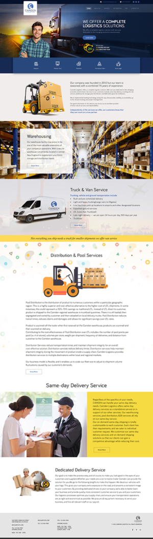 Web Design by Awesome_Designs for Camden Logistics | Design #16178686