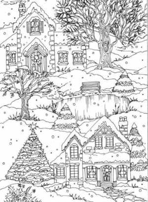 Coloring Poster for Christmas--Family or Kids coloring. | Illustration-Design von widyaguna