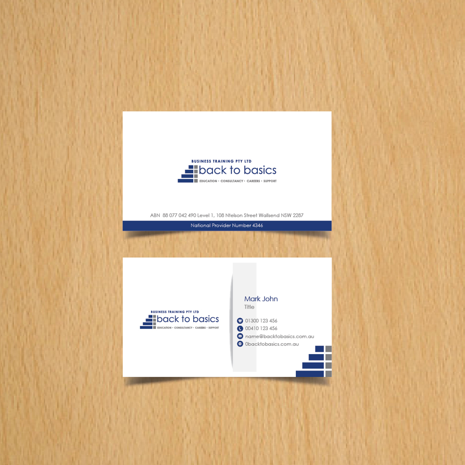 Business Card Design by bdesigner9 for Back to Basics Business Training | Design #16246640