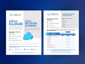 Design 2 8x10 one page sales brochures for RADVOX, a cloud service provider. | Broschüren-Design von eduard131