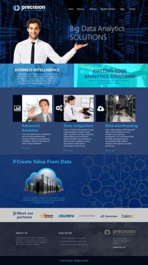 Create a Big Data Website that is professional but has a creative flare to it. | Web Design by Richard Teran