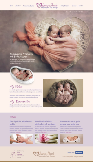 Loving Hands Pregnancy and Baby Massage | Web-Design von Richard Teran