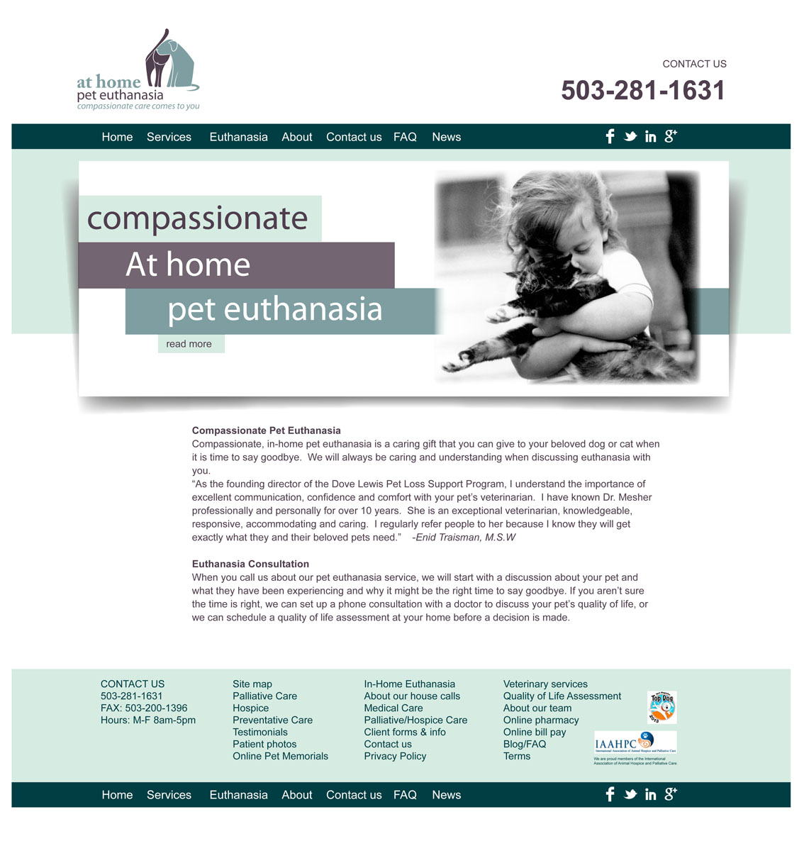 Web Design by Designer Mate for At Home Veterinary Services | Design #2685954