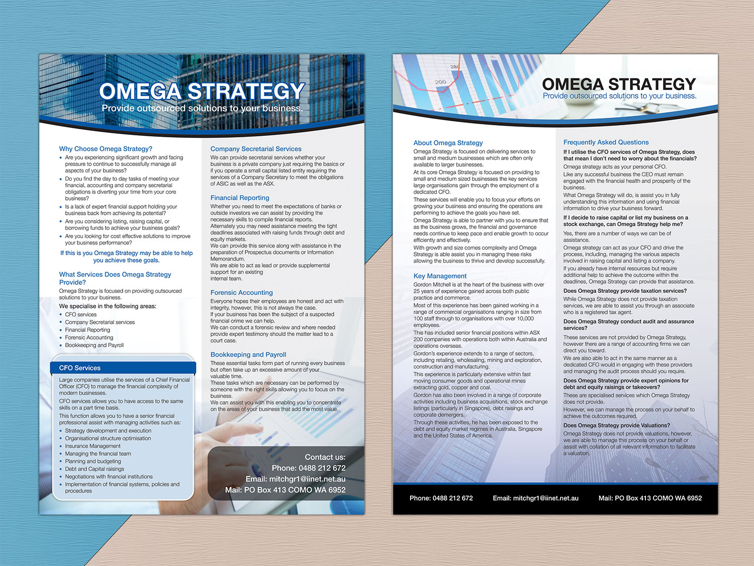 Flyer Design by falcon.wings for Omega Strategy | Design #16310615