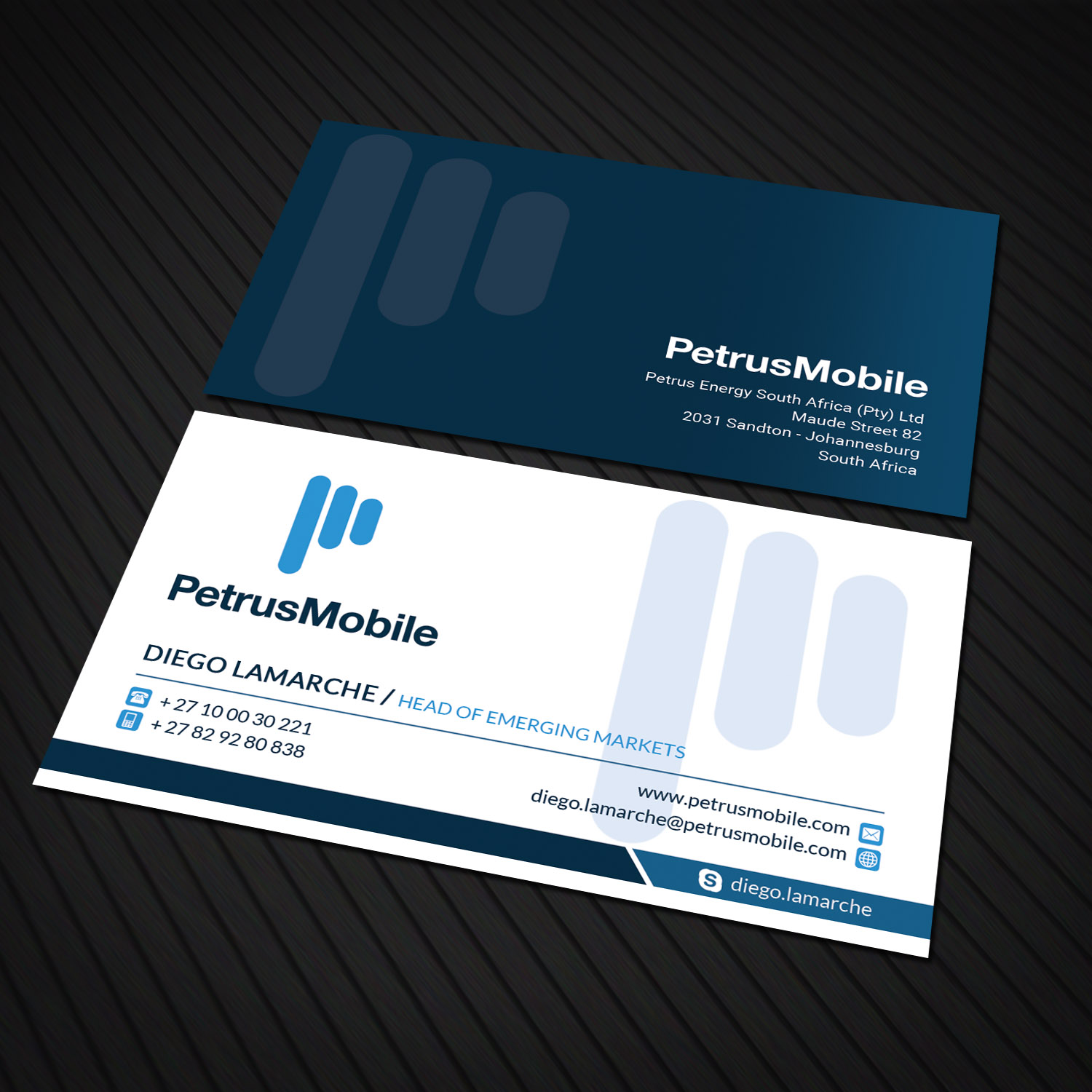 Business Card Design by Sandaruwan for Petrus SA | Design: #16314541