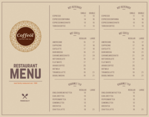 update Coffeeshop menu design to be more modern and luxury | Menü-Design von Vishal Vishwakarma 