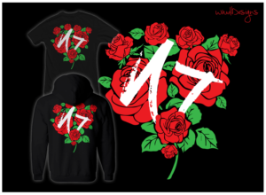 T-Shirt or Hoodie Back Design using a Rose Graphic | T-Shirt-Design von mngkw