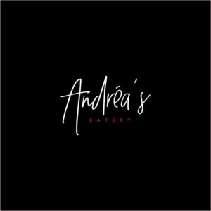 Andréa's ( In script, cursive handwriting ... to like a signature )   Eatery  ( Underneath smaller in a typed font) | Logo-Design von Gree™