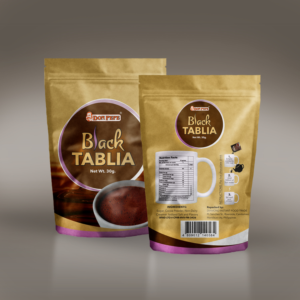 Local Food Manufacturing needs design label for cocoa powder drink | Packaging Design by Polina_pro