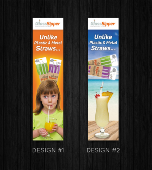 Banner to use at craft shows for hand made glass drinking straws. | Signage Design by JustACreative1