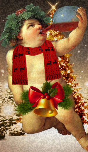 Alter existing art (drinking cherub) for a holiday ornament project | Illustration-Design von DesignerGuide