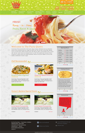 Web-Design von Tanvir für The Pasta Queen | Design #2716070