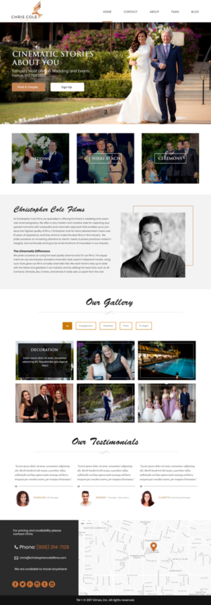 Web-Design von Xclusive Designers für christopher cole films | Design #16615480