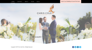 Chris cole films- wedding and event films company website. DESKTOP AND MOBILE | Web Design by Creative Design