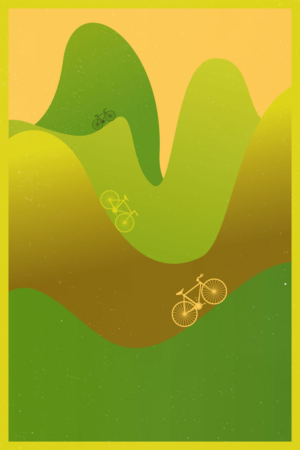 Cycling Illustration Art Poster | Poster Design by Estratosphera