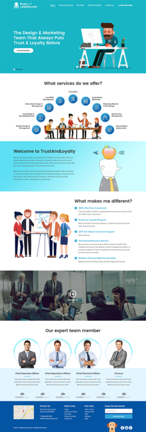 TrustAndLoyalty.com | Web Design by RupalTechno