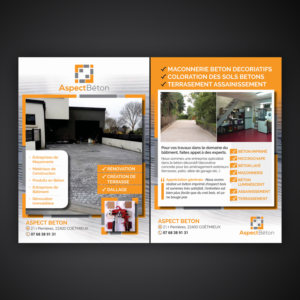 Entreprise de maçonnerie/coulage béton/decorative concrete recherche Flyer | Flyer Design by Mariyam Khan