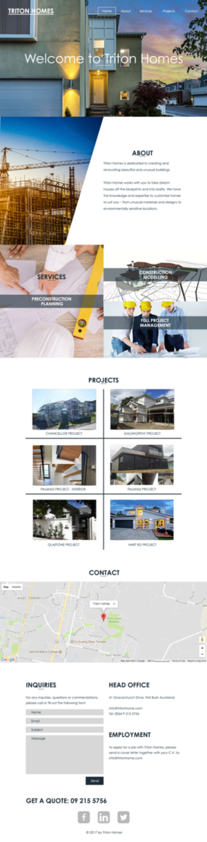 Web-Design von Amy_Em für Triton Homes Ltd | Design #16690753