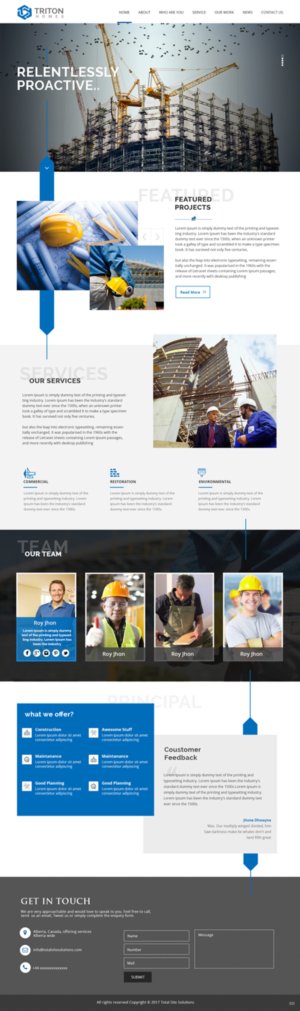 Web-Design von Xclusive Designers für Triton Homes Ltd | Design #16661756