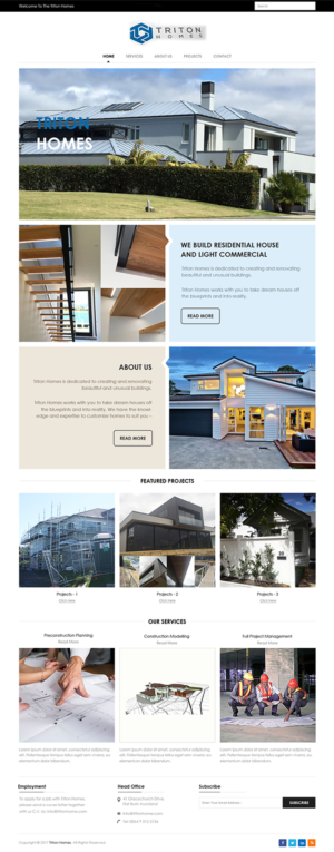 Web-Design von PiXthemes für Triton Homes Ltd | Design #16700705