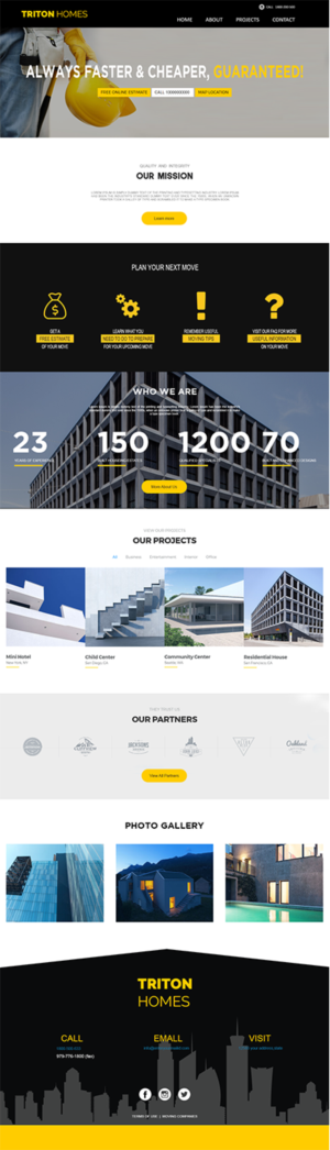 Web-Design von Dipankar Maikap für Triton Homes Ltd | Design #16732206