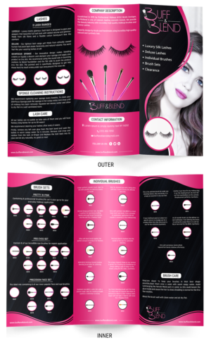 Makeup brushes and lashes brochure for vibrant new brand! | Flyer-Design von SAI DESIGNS