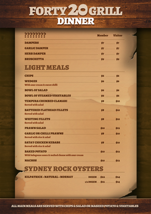 lunch and dinne(al a carte) menus | Menü-Design von C23design Company