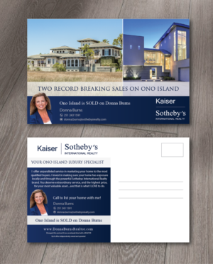 Luxury real estate agent needs oversized post card to advertise huge property sales | Postcard Design by alex989