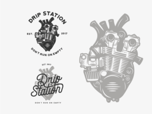 Drip station, Tagline is either Don't run on empty or Time to refuel. | Logo Design by mldtrvs