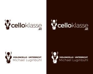 celloklasse.at OR Violoncello-Unterricht Mag. Michael Luginbühl (in two lines) | Logo-Design von MrBranding