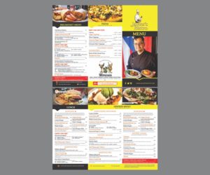 Puerto Rican fusion Bistro RESTAURANT FAMILY  owned | Menu Design by Cut and Glue