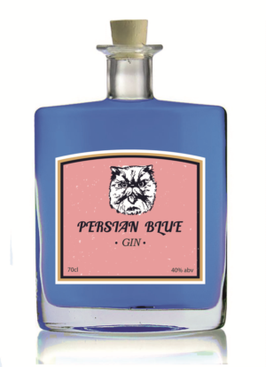 Design a label for a new brand of Gin the UK called Blue Persian - featuring a cat | Etikett-Design von Polina Perova