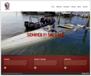 marine salvage   we refloat boats that have sunk | Wordpress Design by -Marc-