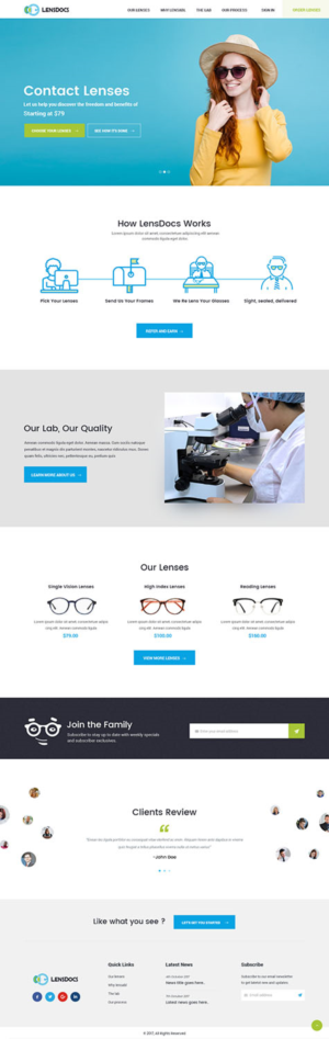 Online Prescription Eyeglass Lens Company Needs a Website | Web Design by syrwebdevelopment