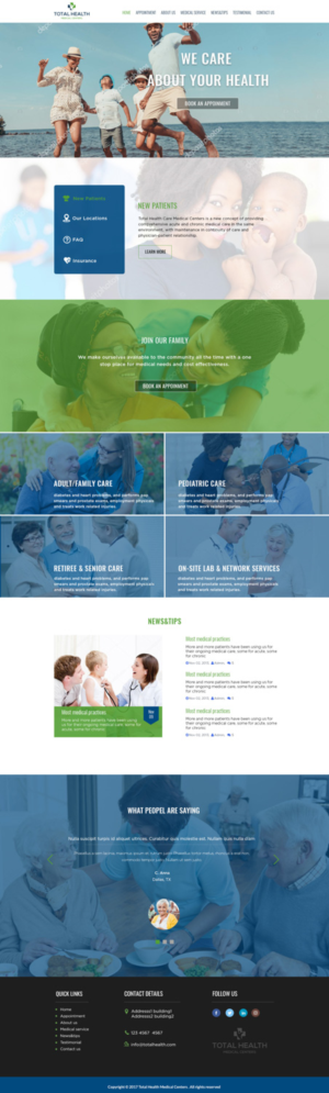 Total Health Medical Centers - website  | Web Design by CharaFathimalil