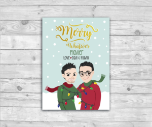 A Xmas Card for Javi/Flavio! We have a sense of humor: fun, interesting, be creative! | Grusskarten-Design von AdriQ