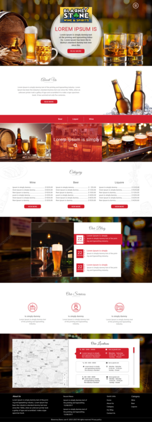 Web-Design von Sujit Banerjee für Blarney Stone Wine & Spirits | Design #16940079