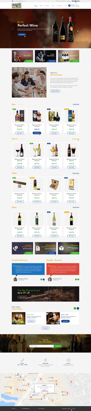 Web-Design von Ved Web Services für Blarney Stone Wine & Spirits | Design #17009490