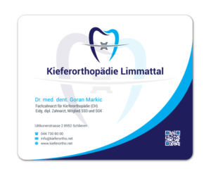 Mouse pad with company logo and address for dentists orthodontic office | Grafik-Design von vpt_creations