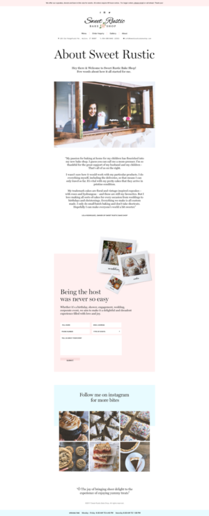 WordPress-Design von WYSIWYG für Sweet Rustic Bake Shop | Design #17014671