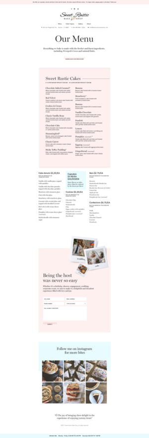 WordPress-Design von WYSIWYG für Sweet Rustic Bake Shop | Design: #17014673