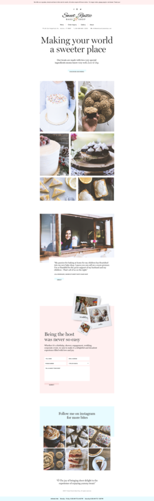 WordPress-Design von WYSIWYG für Sweet Rustic Bake Shop | Design: #17014674