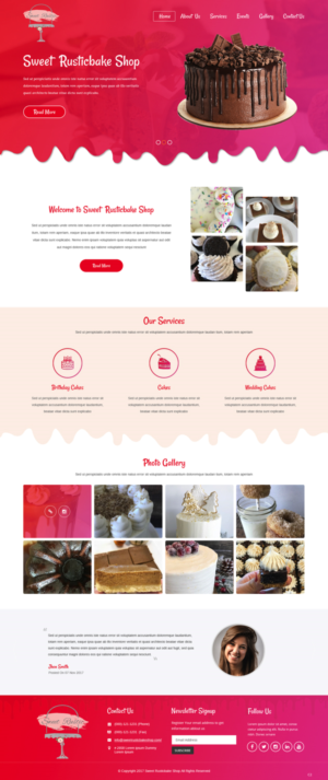 WordPress-Design von pb für Sweet Rustic Bake Shop | Design: #16974225